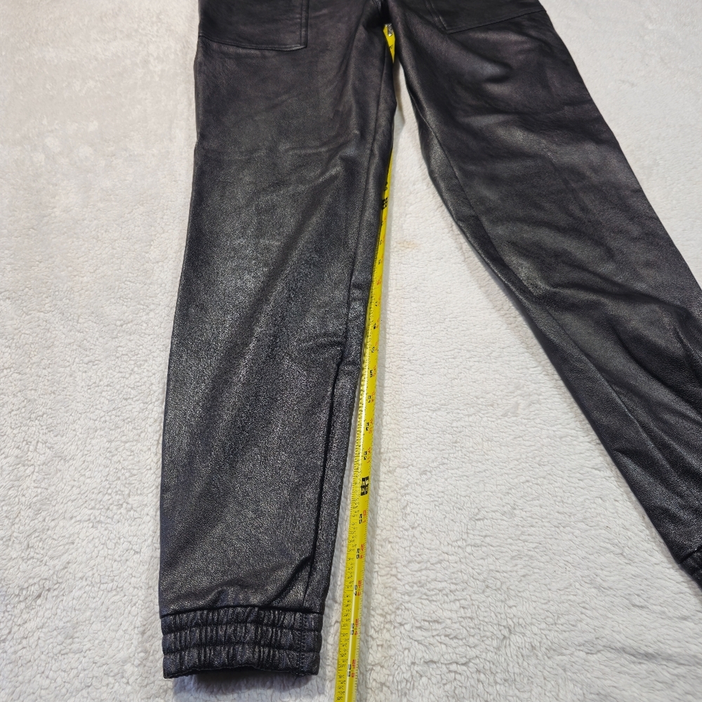 Spanx Faux Leather Brown Jogger Size M - Picture 9 of 11